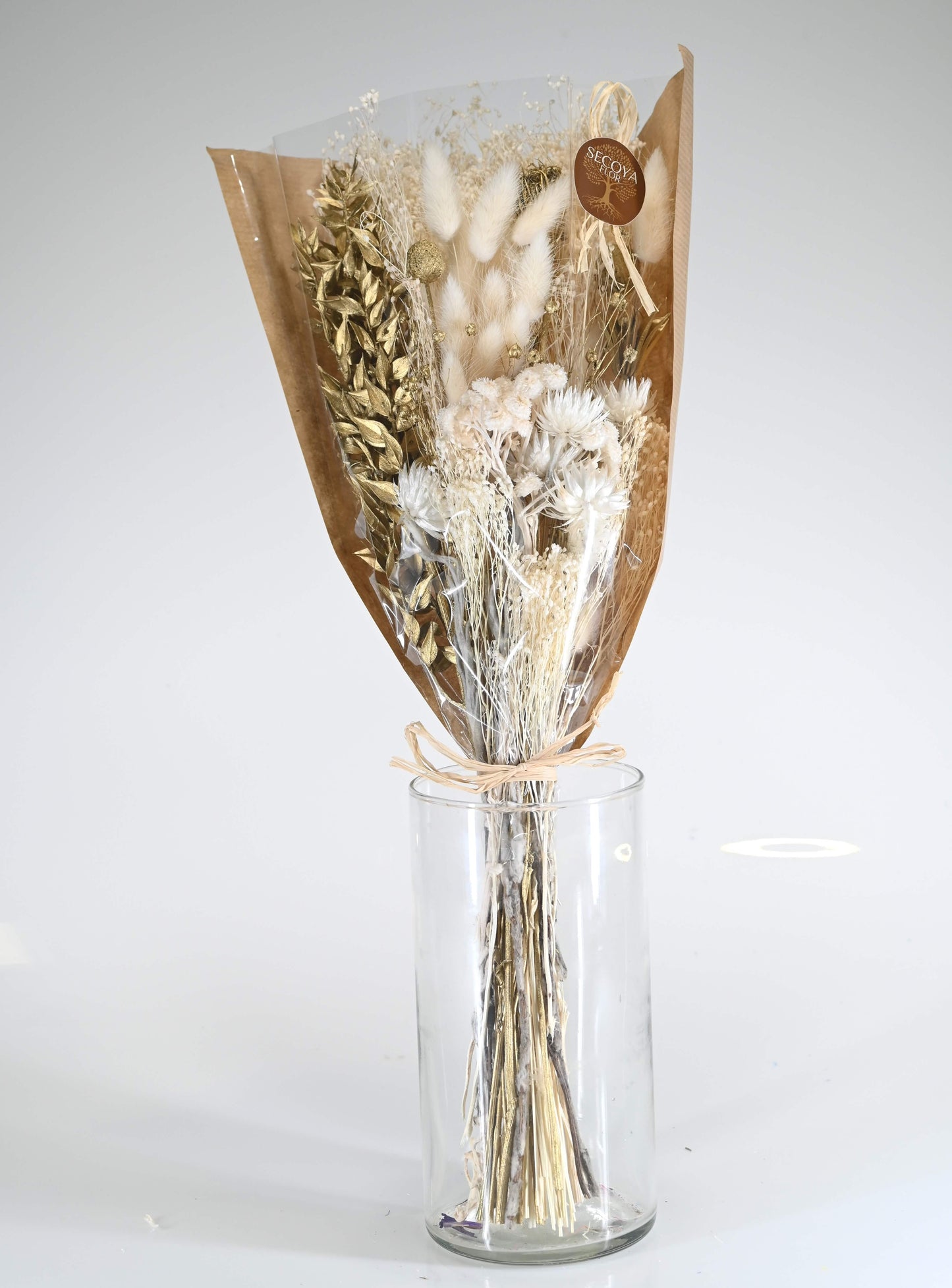 Dégradé Dorée - Bouquet de fleurs séchées