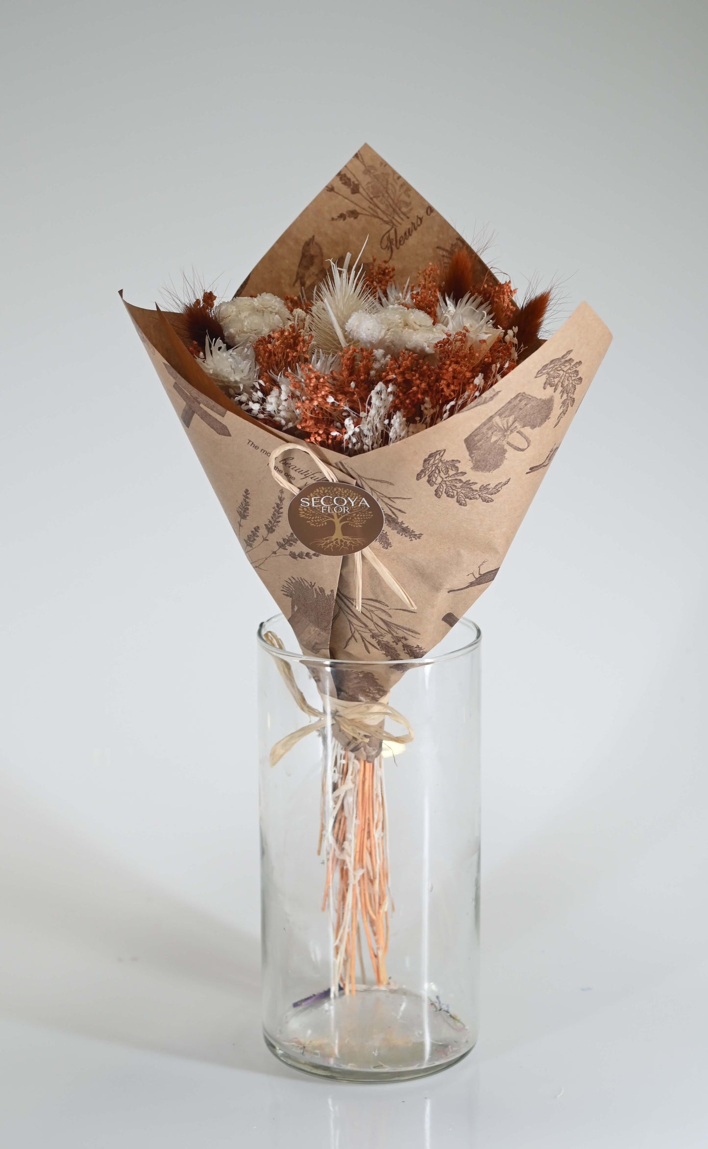 Lueur d'Automne - Bouquet de fleurs séchées - couleur ambre