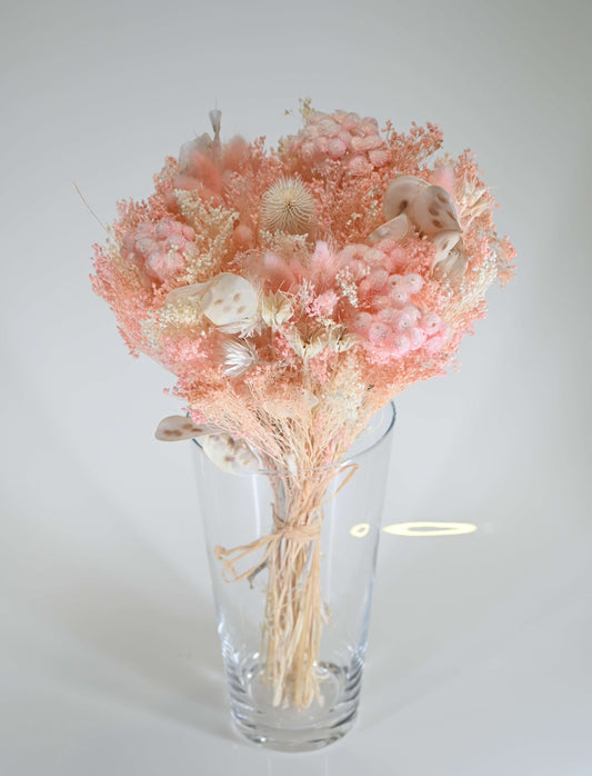 Eclat de Rose - Bouquet de fleurs séchées - couleur rose pâle