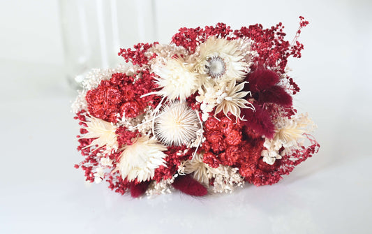 Eclat Grenat - Bouquet de fleurs séchées