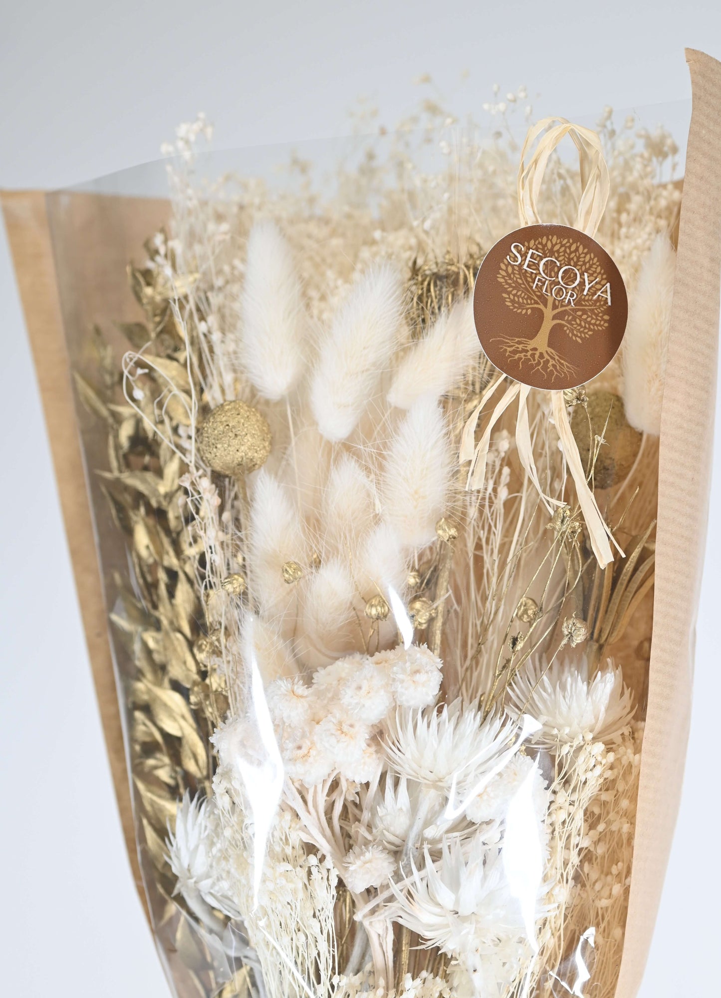 Dégradé Dorée - Bouquet de fleurs séchées