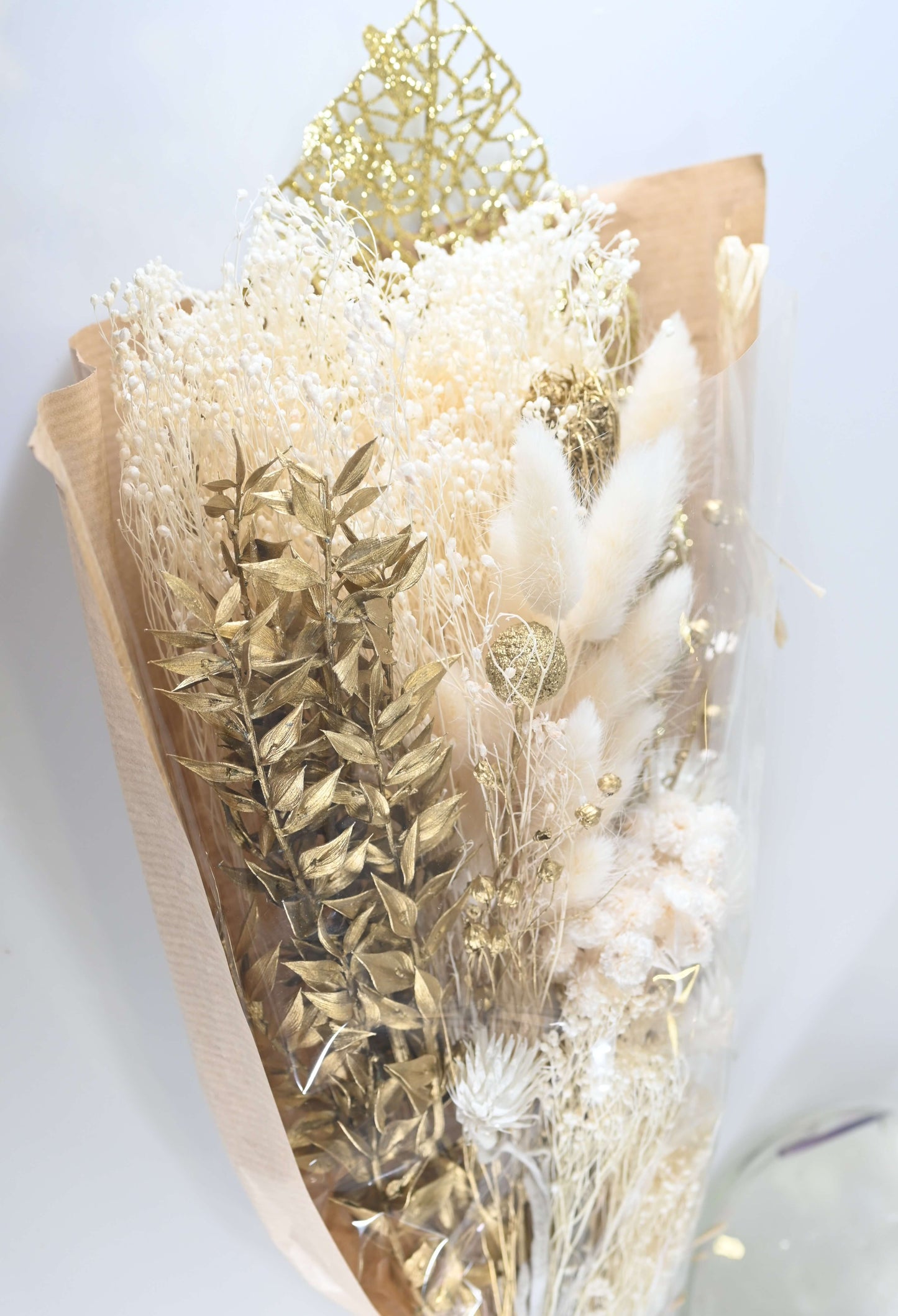 Dégradé Dorée - Bouquet de fleurs séchées