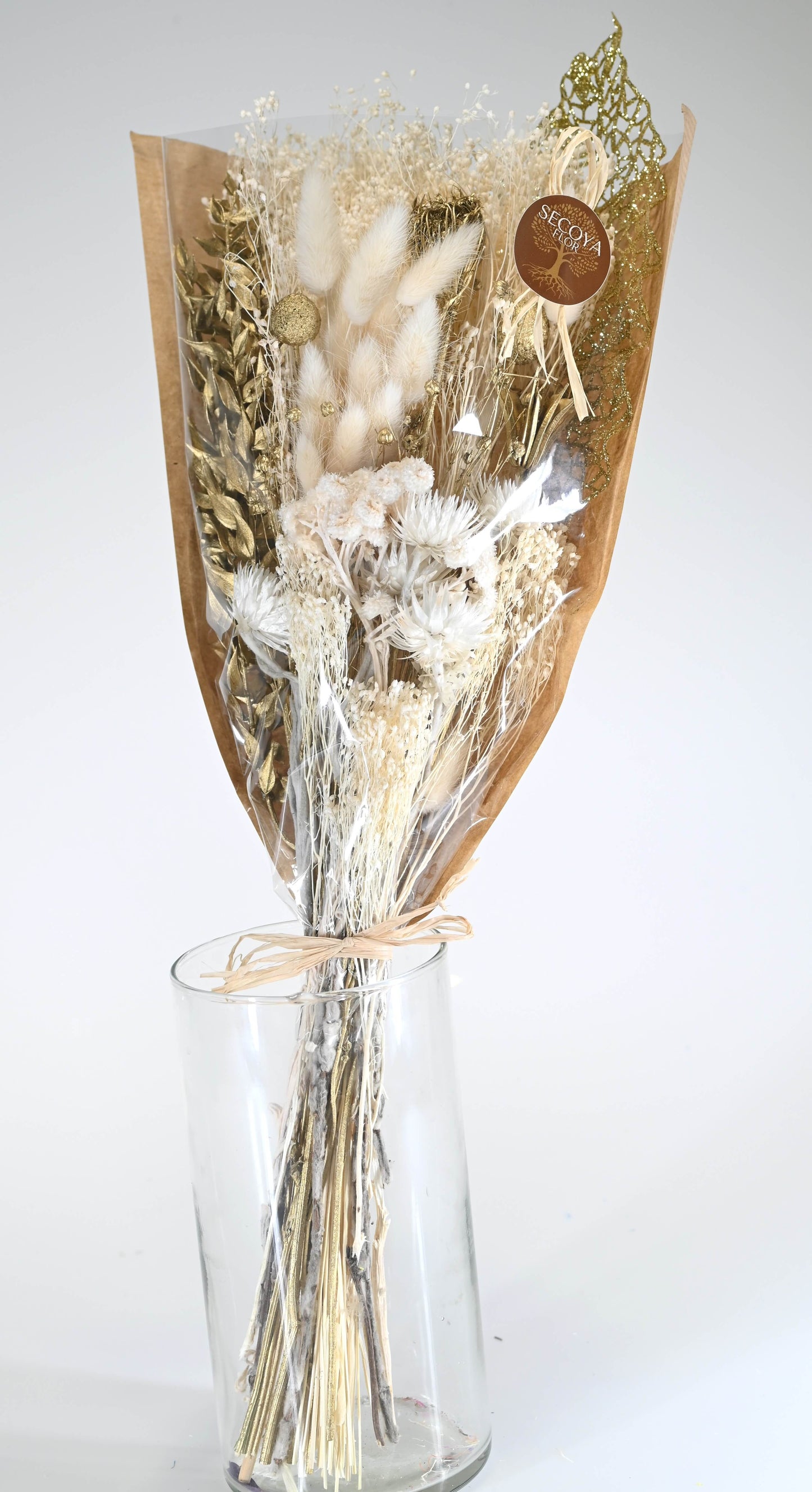 Dégradé Dorée - Bouquet de fleurs séchées