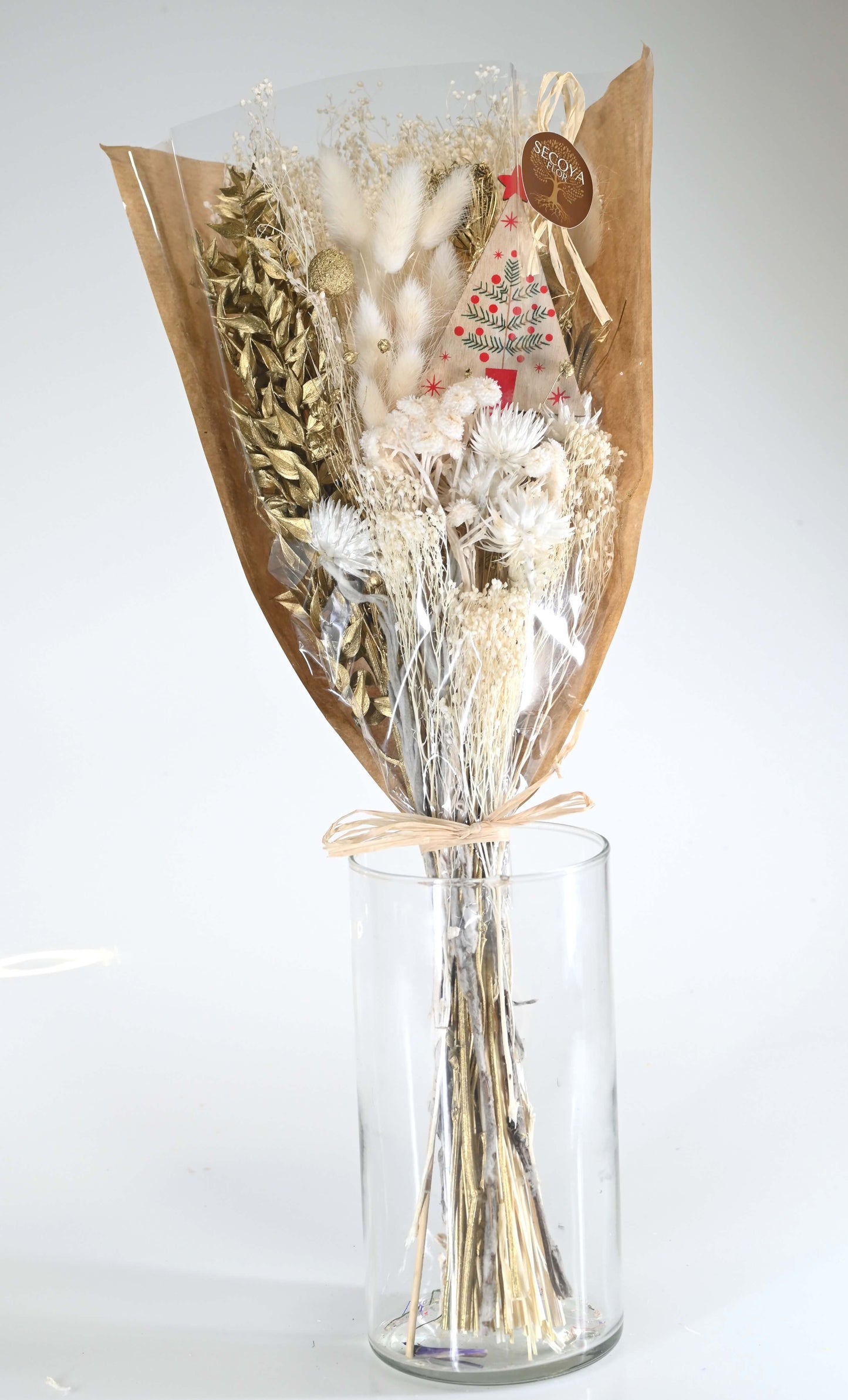 Dégradé Dorée - Bouquet de fleurs séchées