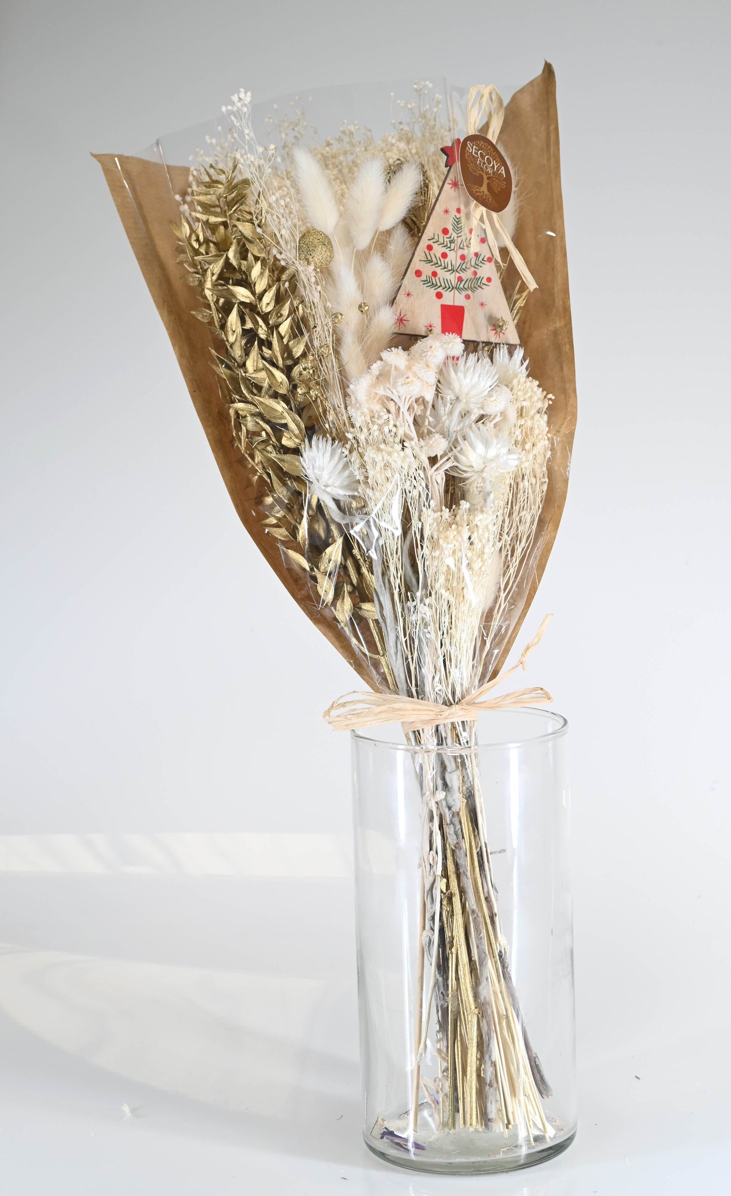 Dégradé Dorée - Bouquet de fleurs séchées