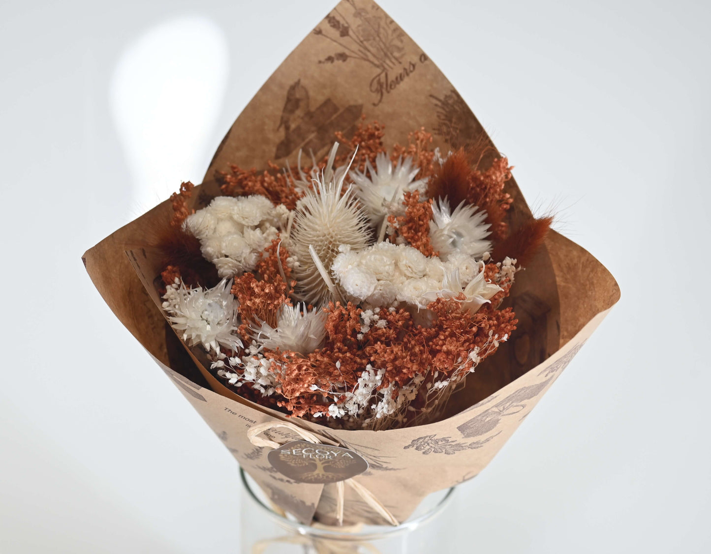 Lueur d'Automne - Bouquet de fleurs séchées - couleur ambre