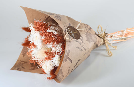 Lueur d'Automne - Bouquet de fleurs séchées - couleur ambre