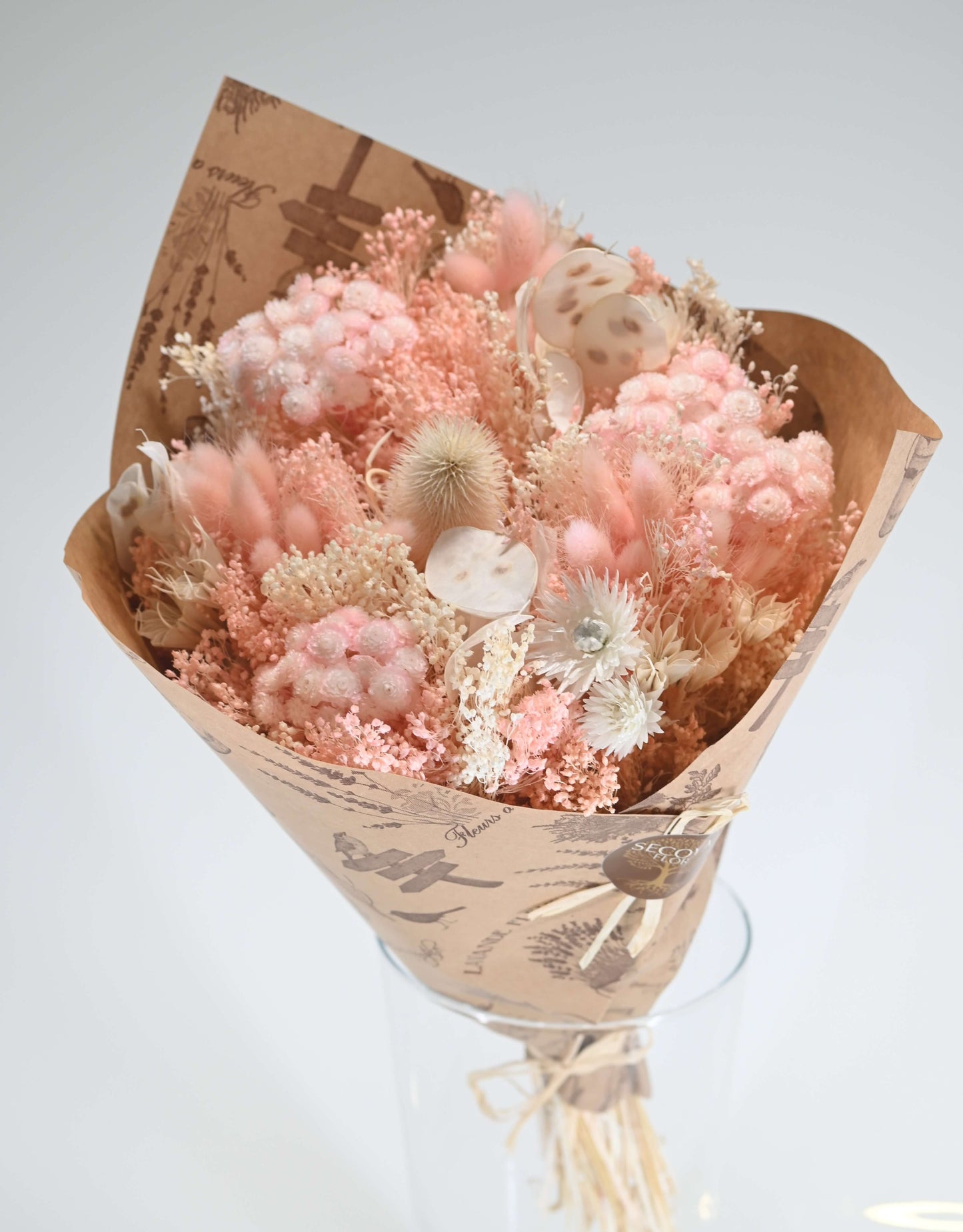 Eclat de Rose - Bouquet de fleurs séchées - couleur rose pâle