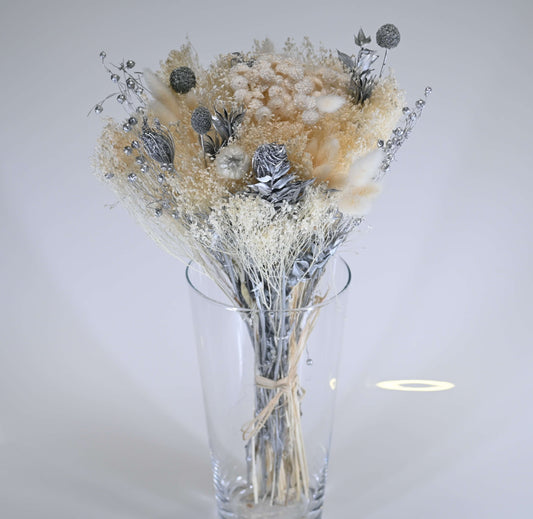 Lueur Argentée - Bouquet de fleurs séchées - couleur argentée