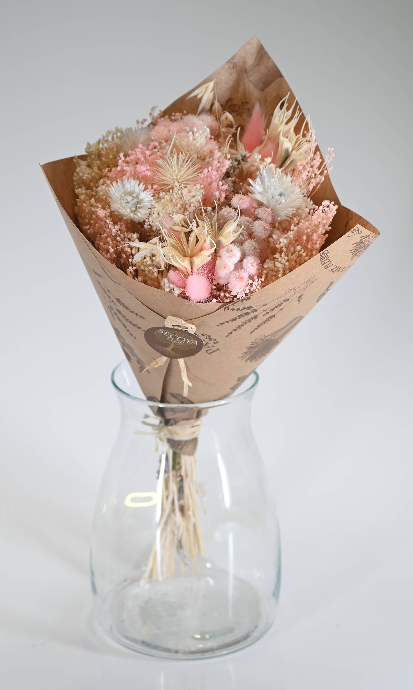 Eclat de Rose - Bouquet de fleurs séchées - couleur rose pâle