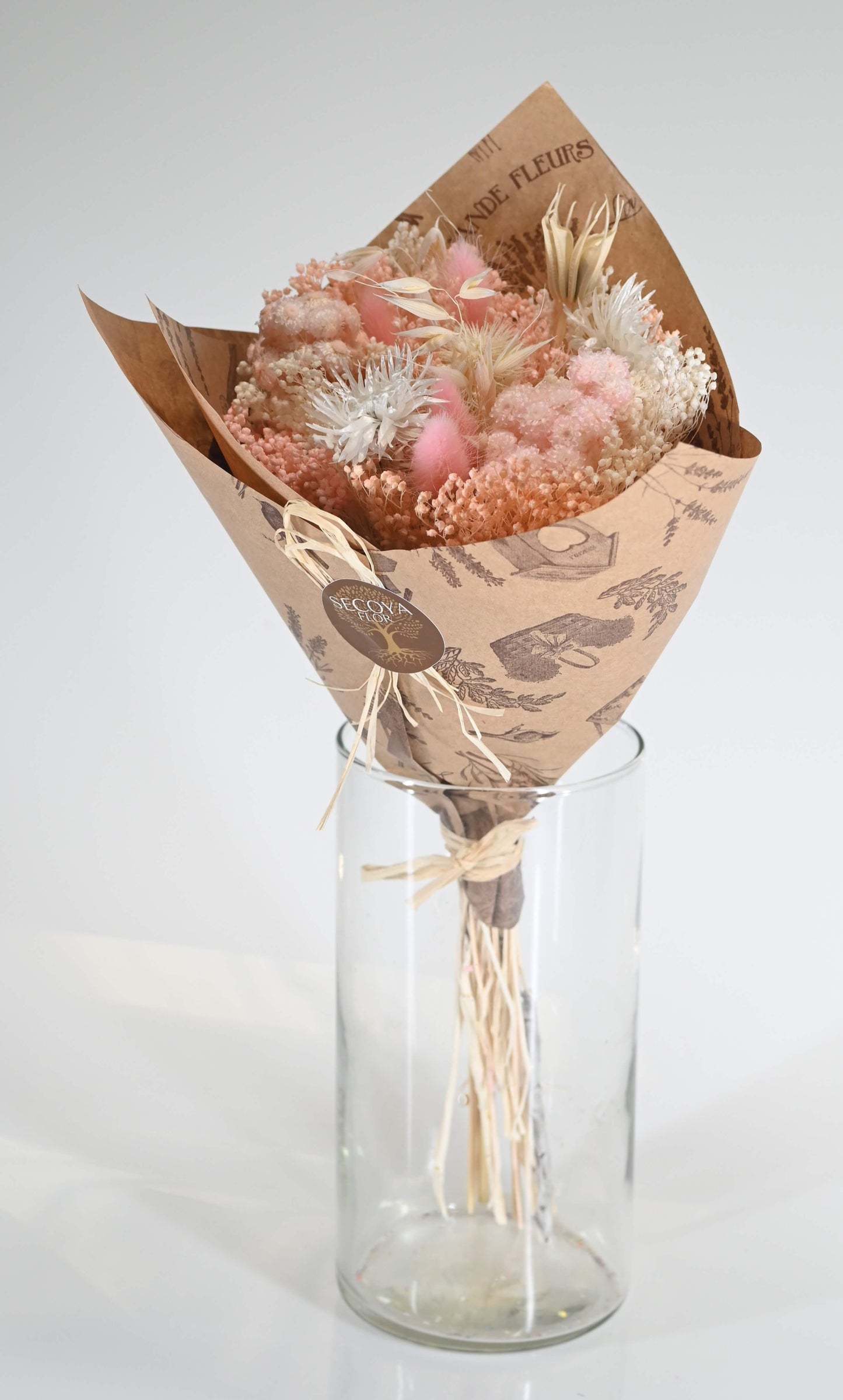 Eclat de Rose - Bouquet de fleurs séchées - couleur rose pâle