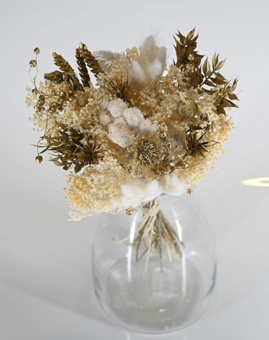 Brise dorée - Bouquet de fleurs séchées - couleur dorée